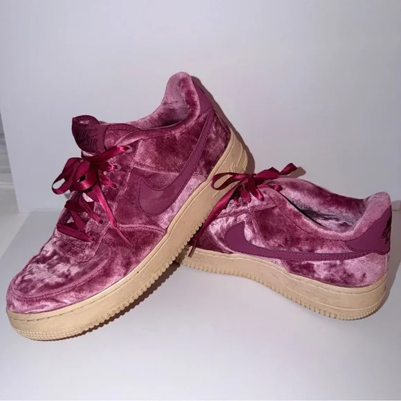 Nike Air Force 1 Purple Velvet Sneakers Women’s 7 - Picture 8 of 9